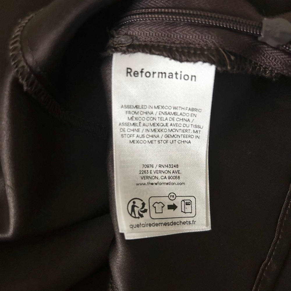 Reformation Brown Satin Cowl Neck Camisole - Picture 6 of 7
